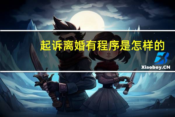 起诉离婚有程序是怎样的