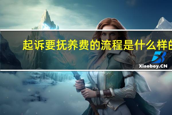 起诉要抚养费的流程是什么样的