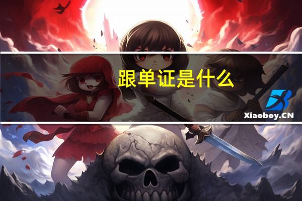跟单证是什么
