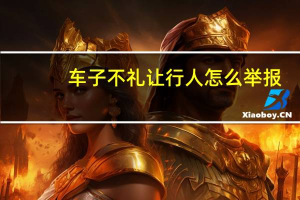 车子不礼让行人怎么举报