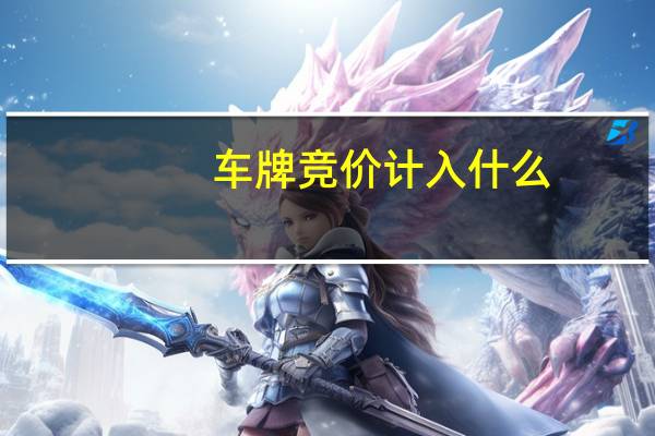 车牌竞价计入什么