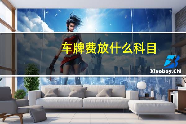 车牌费放什么科目