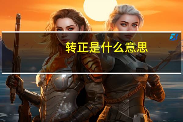 转正是什么意思