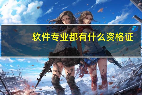软件专业都有什么资格证