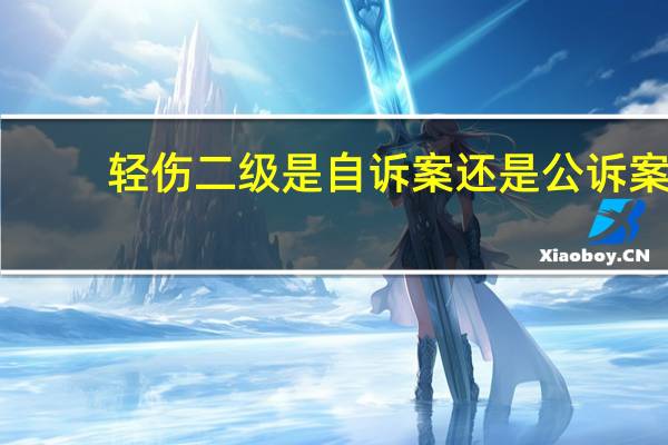 轻伤二级是自诉案还是公诉案
