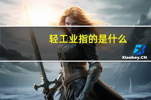 轻工业指的是什么