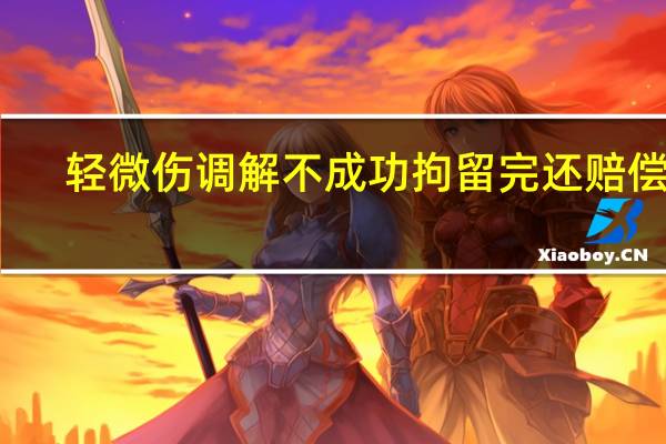 轻微伤调解不成功拘留完还赔偿吗