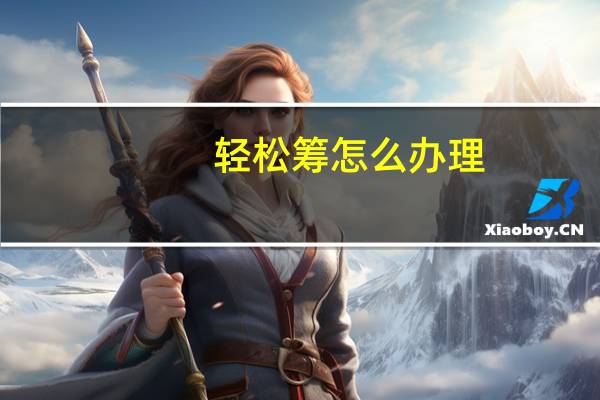 轻松筹怎么办理