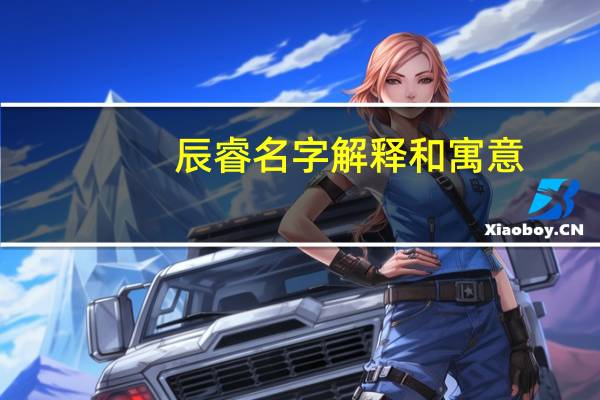 辰睿名字解释和寓意