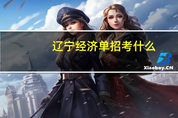 辽宁经济单招考什么