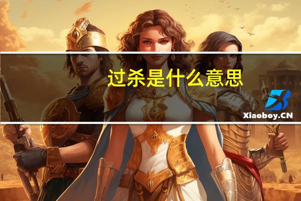 过杀是什么意思