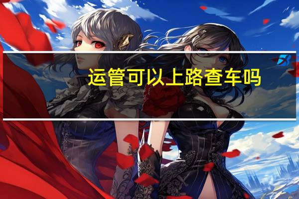 运管可以上路查车吗