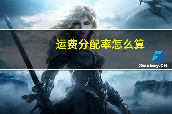 运费分配率怎么算