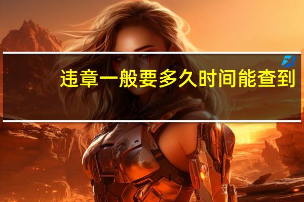 违章一般要多久时间能查到