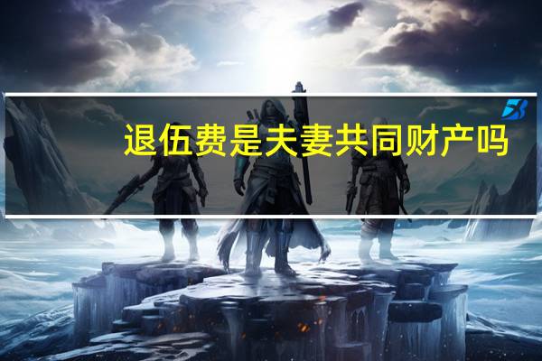 退伍费是夫妻共同财产吗