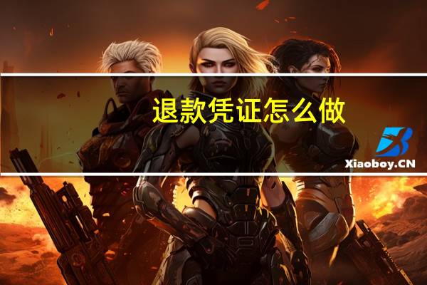 退款凭证怎么做