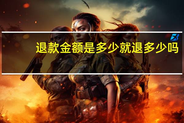 退款金额是多少就退多少吗