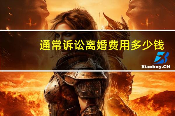 通常诉讼离婚费用多少钱