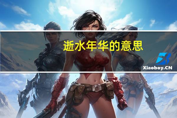 逝水年华的意思