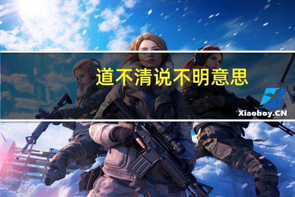 道不清说不明意思