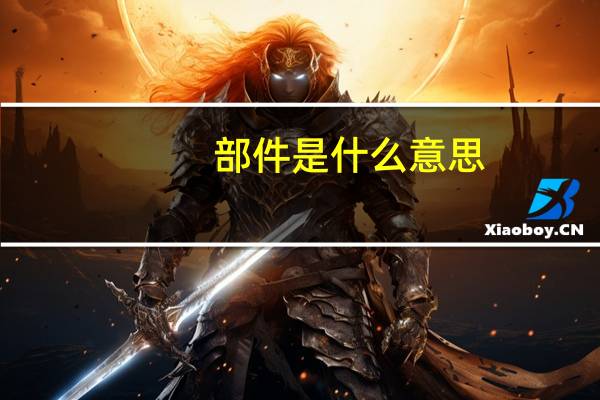部件是什么意思