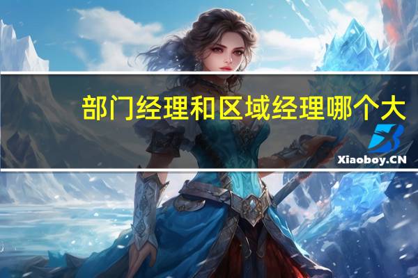 部门经理和区域经理哪个大