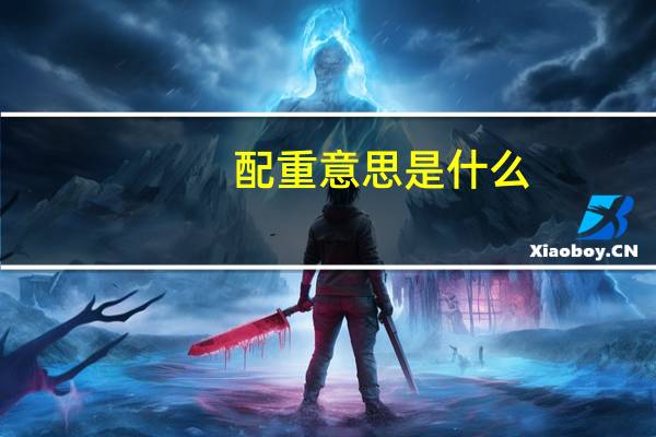 配重意思是什么