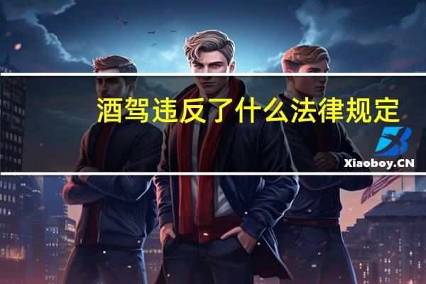 酒驾违反了什么法律规定