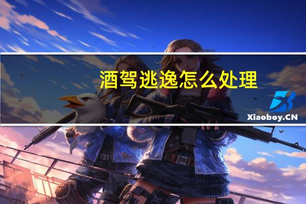 酒驾逃逸怎么处理