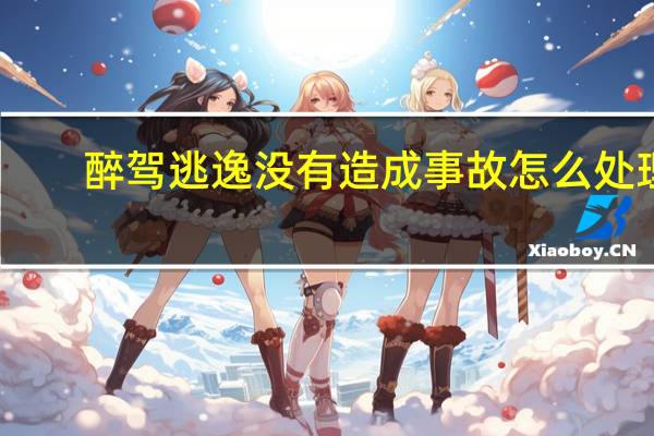 醉驾逃逸没有造成事故怎么处理