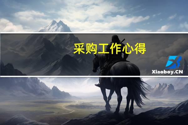 采购工作心得