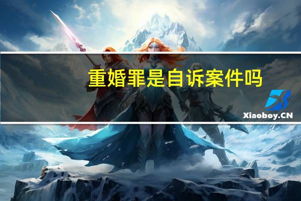 重婚罪是自诉案件吗