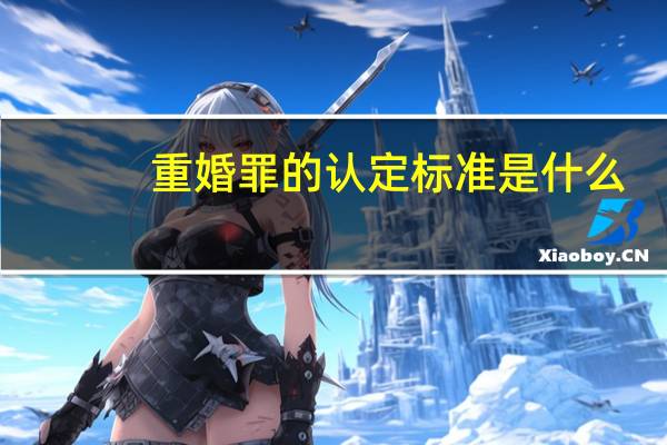 重婚罪的认定标准是什么