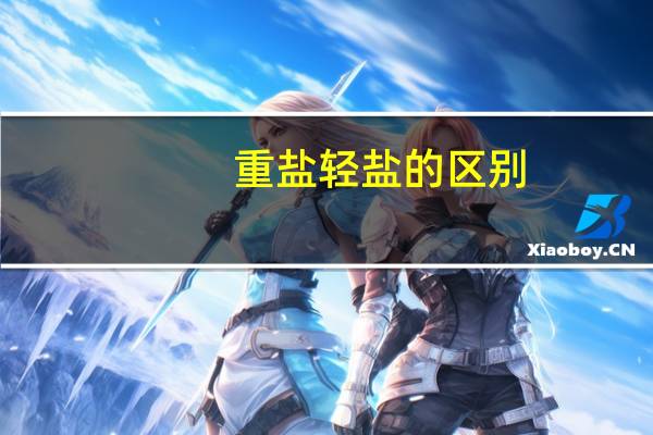 重盐轻盐的区别