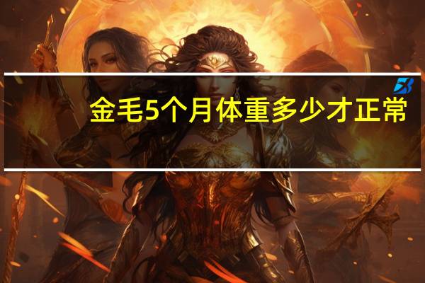 金毛5个月体重多少才正常