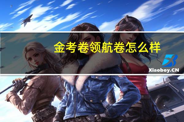 金考卷领航卷怎么样