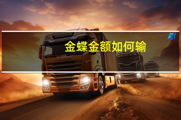 金蝶金额如何输