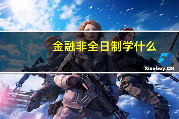 金融非全日制学什么