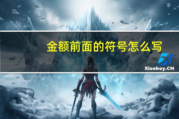 金额前面的符号怎么写