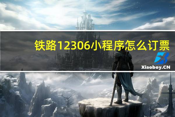 铁路12306小程序怎么订票
