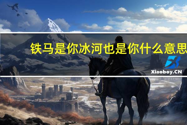 铁马是你冰河也是你什么意思
