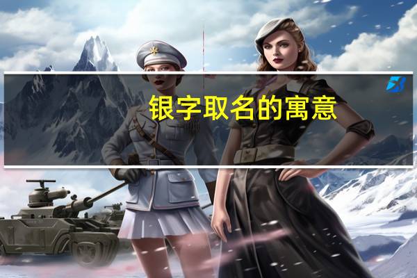 银字取名的寓意