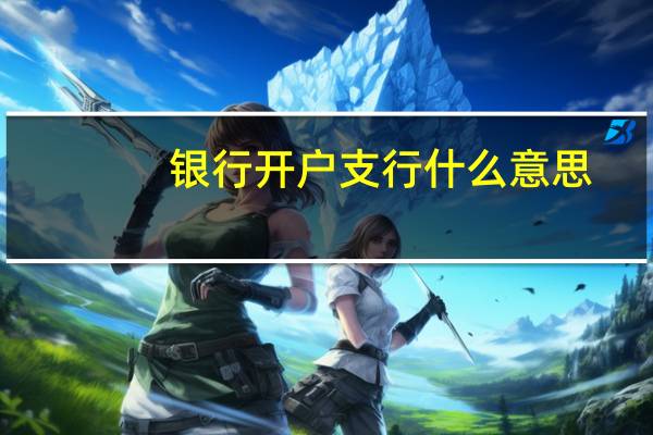 银行开户支行什么意思