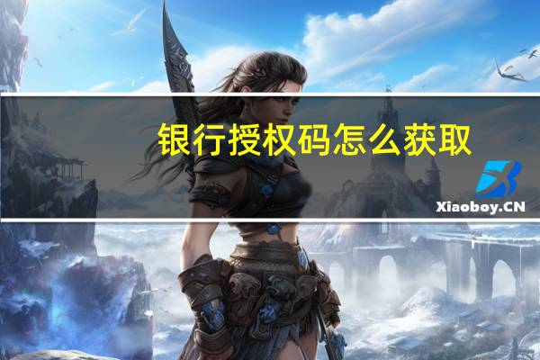 银行授权码怎么获取