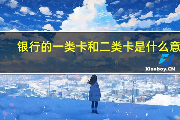 银行的一类卡和二类卡是什么意思