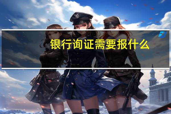 银行询证需要报什么