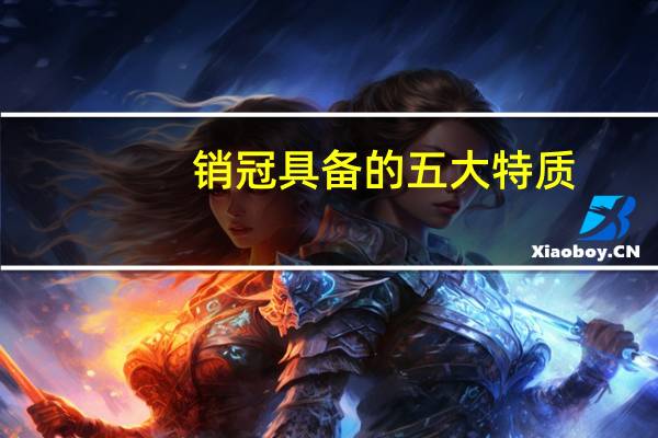 销冠具备的五大特质
