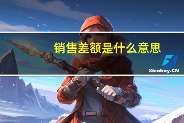 销售差额是什么意思