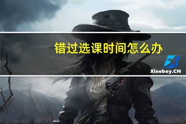 错过选课时间怎么办