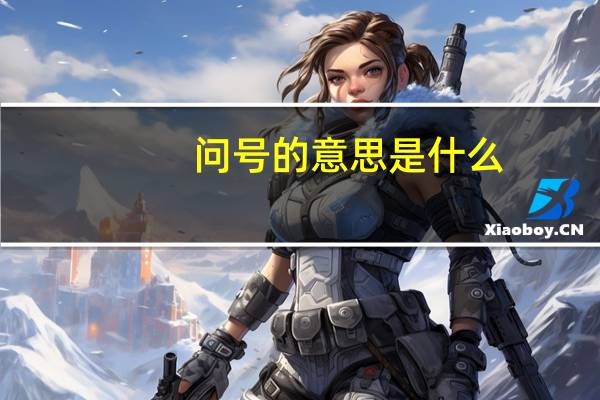问号的意思是什么